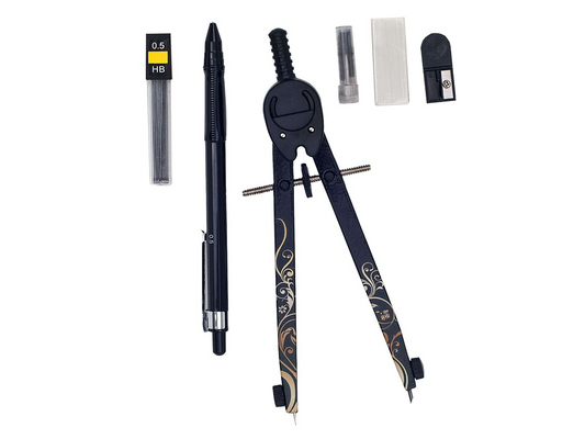 5 Piece Designer Compass Set
Ensemble de cinq pi?ces de compas de dessinateur