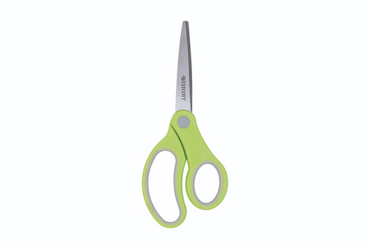 7" Student Soft Handle Pointed Scissors - Green / Ciseaux ? bouts pointus et ? poign?e douce 7 po pour ?coliers - verte