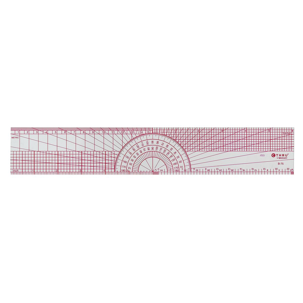 Bevelled Protractor Ruler 12?
R?gle biseau rapporteur , 12 po