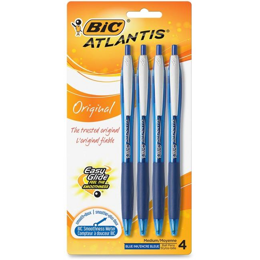 BIC GlideTM/MC RT BP Pen BLU 4/pkg