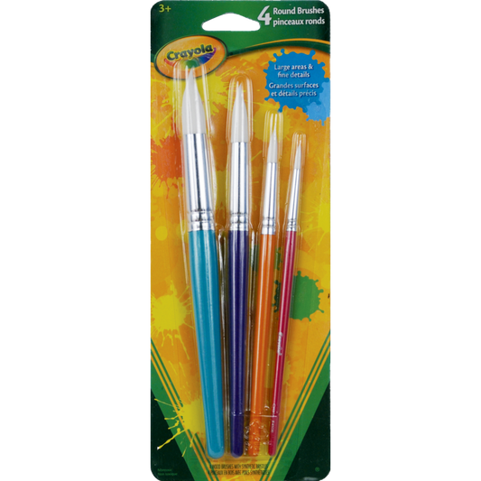 4 Assorted Round Paint Brushes