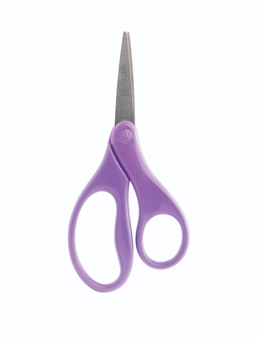 5? Antimicrobial Hard Handle Pointed Kids Scissors/ Ciseaux ? bouts pointus avec protection antimicrobienne poign?e dure pour enfants, 5 po