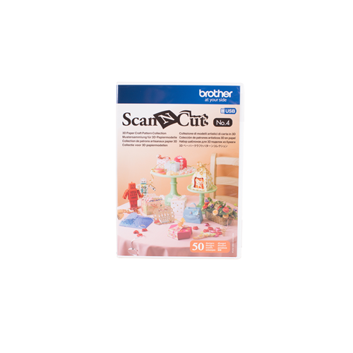 Brother CAUSB4 USB No. 4 3D Paper Craft Pattern Collection
