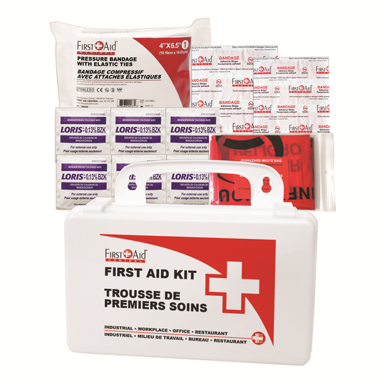 British Columbia Personal First Aid Kit in a Plastic case