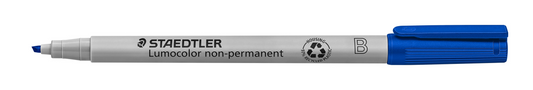 312-3 STAEDTLER-Mars Limited LUMO.MARKER CHISEL WASH.BLUE